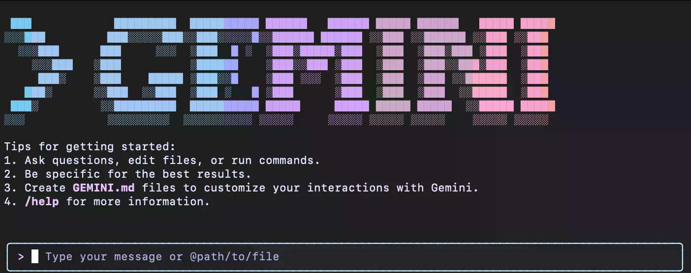 gemini起動