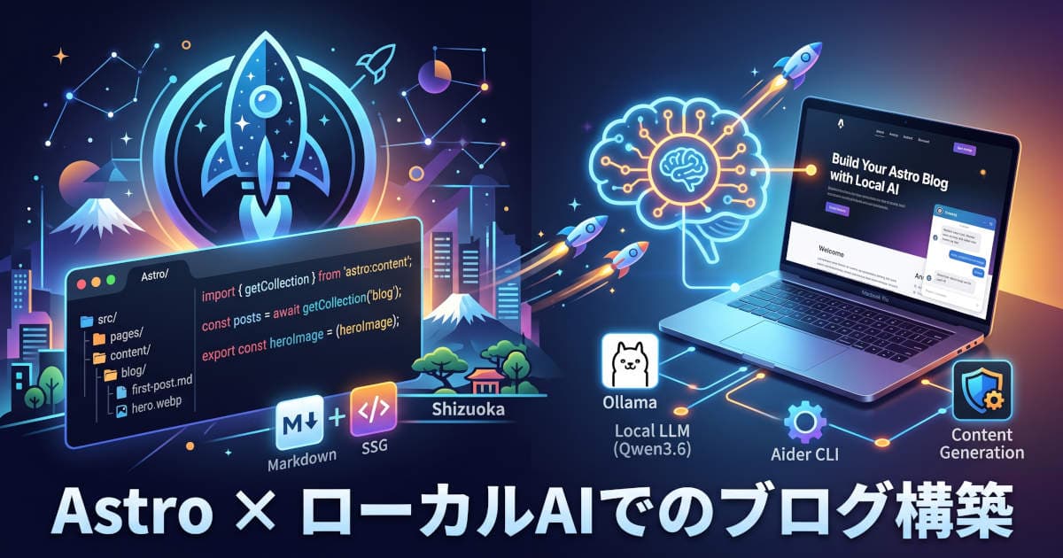 Astro×ローカルAIでのブログ構築